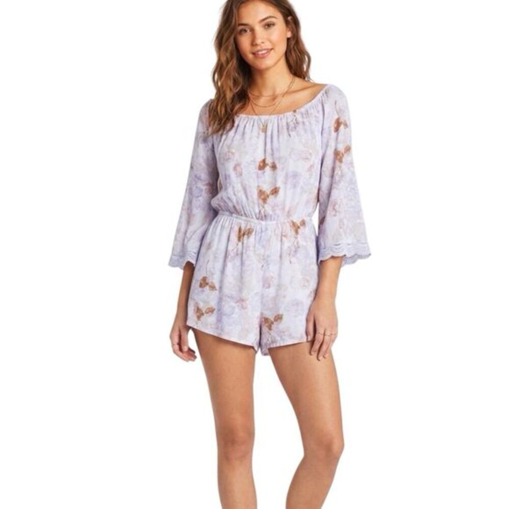 Mossimo Supply Sz Medium Off The Shoulder Romper Shorts Cottagecore Fairycore